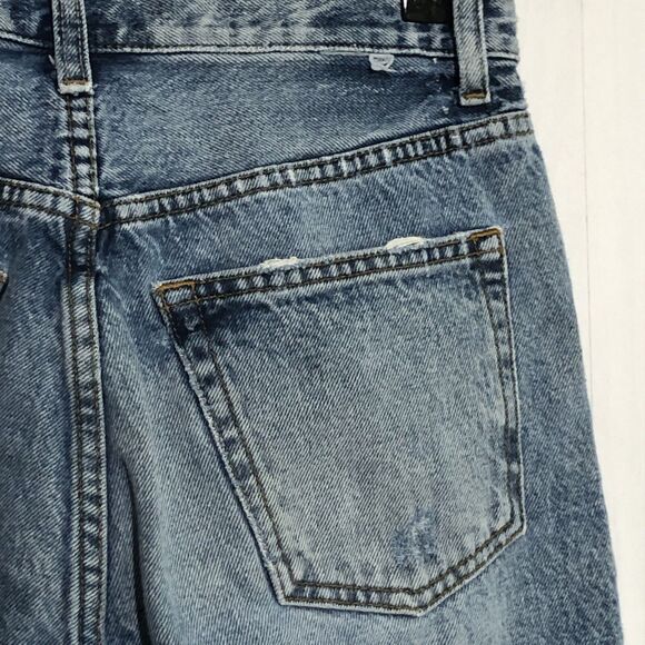 BOYISH The Tommy Jeans Womens 26 Blue Stonewash Stretch Button Fly High Waist - Picture 11 of 15